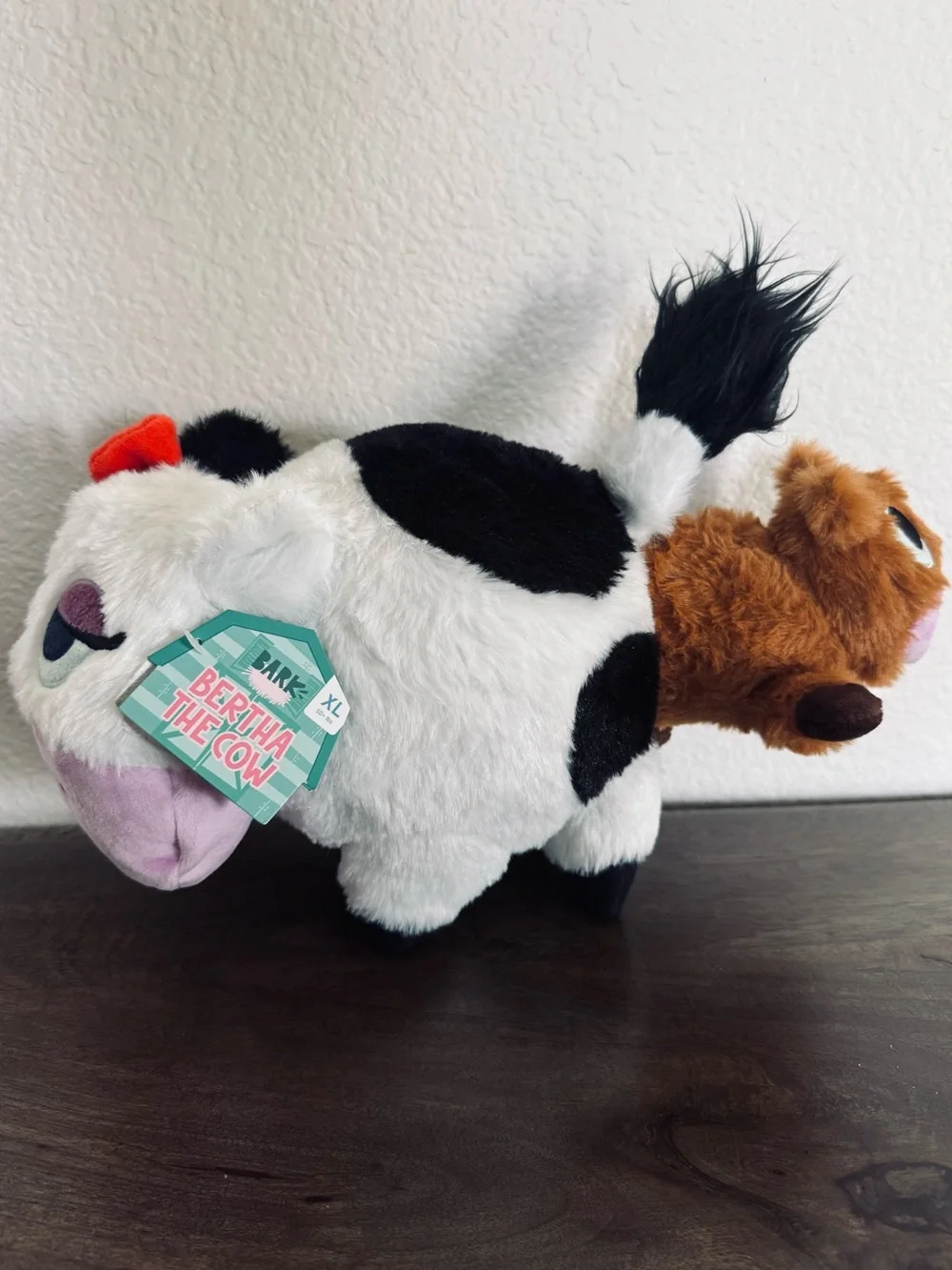 Bertha the Cow Plush Stuffed Animal Squeaky Pet Toy